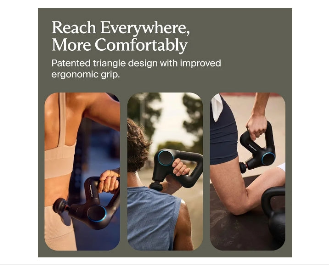 Powerful Massage Gun for Enhanced Warm-Up & Workout Recovery - Quiet Deep Tissue Massager for Body and Back Pain Relief - Leg & Back Massager with Heat