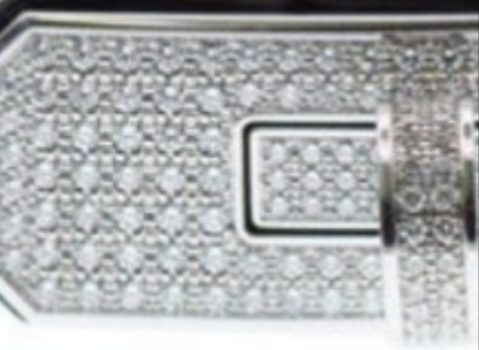 Hermes "KELLY" Diamond Buckle Crocodile belt 18k white gold and diamond