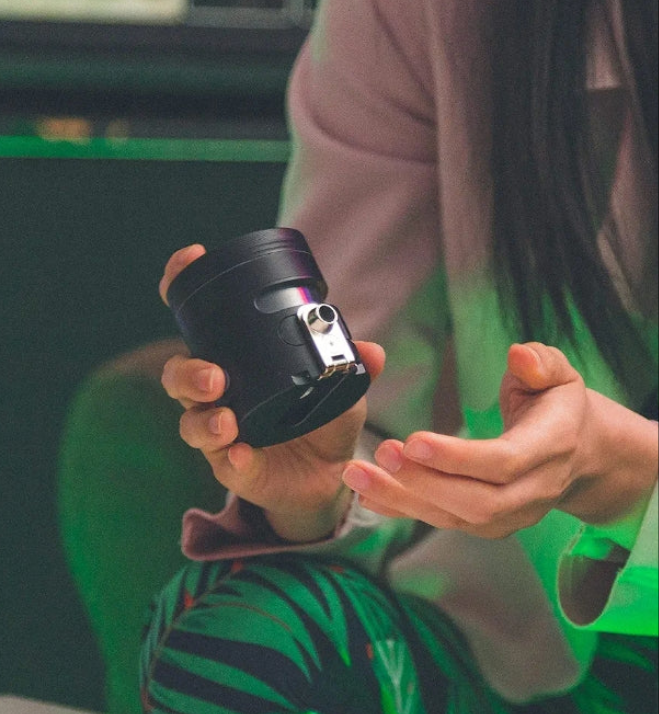 Manual Grinder Automatic Dispenser Large 2.5" Aluminum Alloy (Red), For Home & Kitchen Only