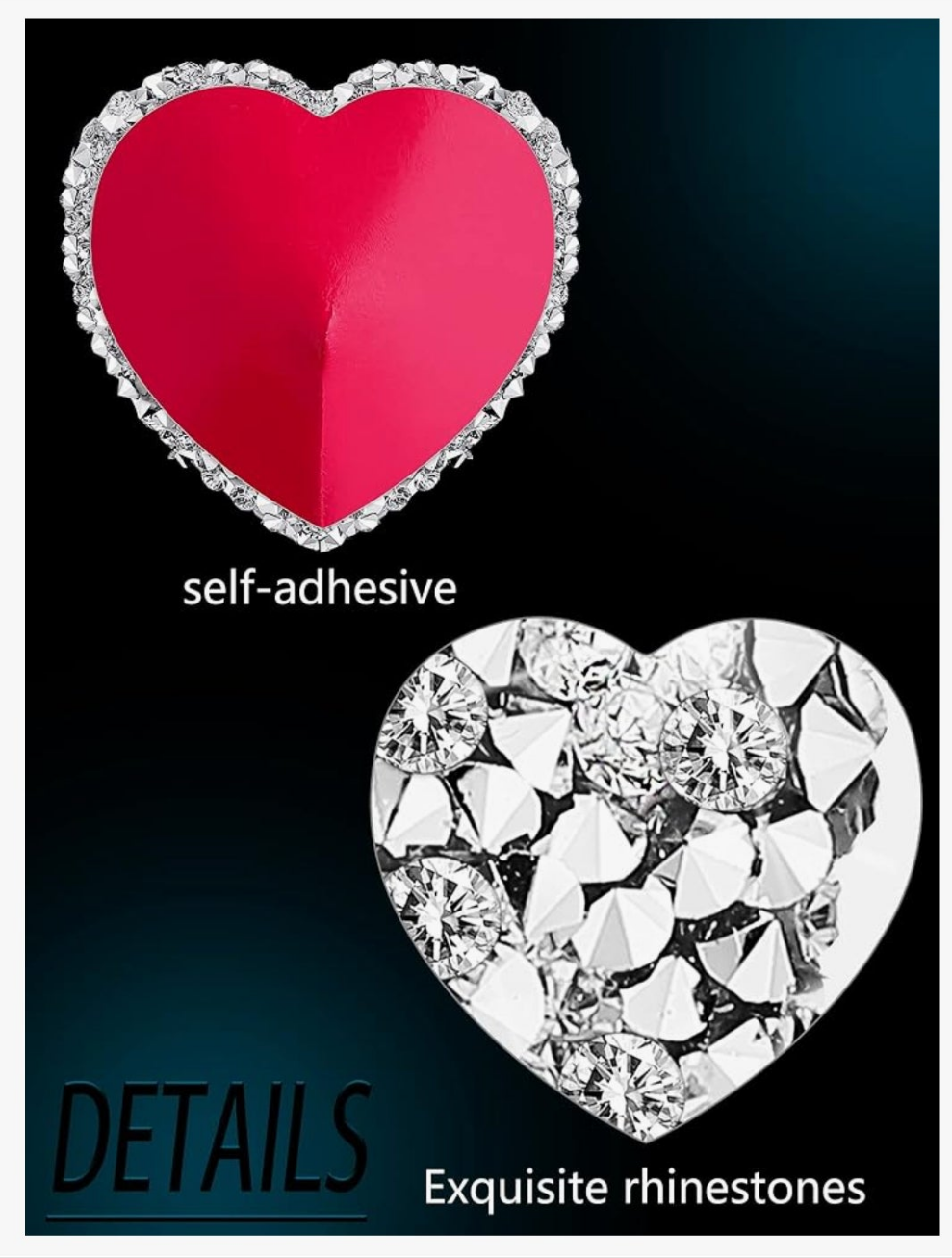 Rhinestone Pasties Breast Covers Adhesive Pasties Glitter Breast Covers Reusable Bra Stickers for Women Silver