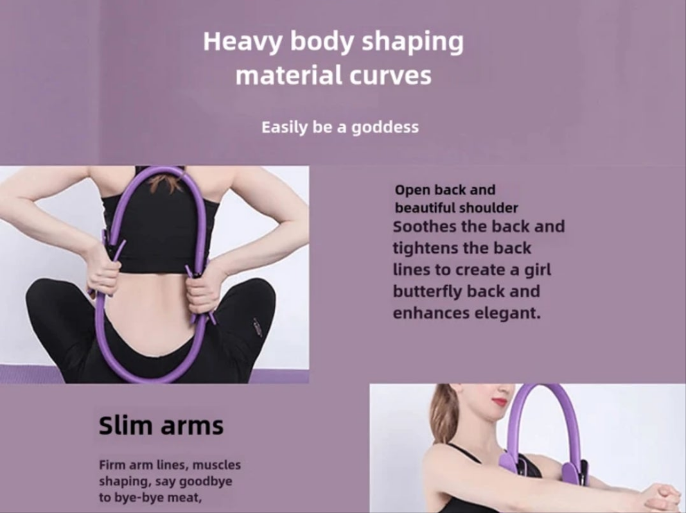 Pilates Circle Yoga Fitness Exercise Leg Beauty Magic Circle Crescent Handle Thin Waist Circle Multi Functional Leg Clamp Circle material tpa