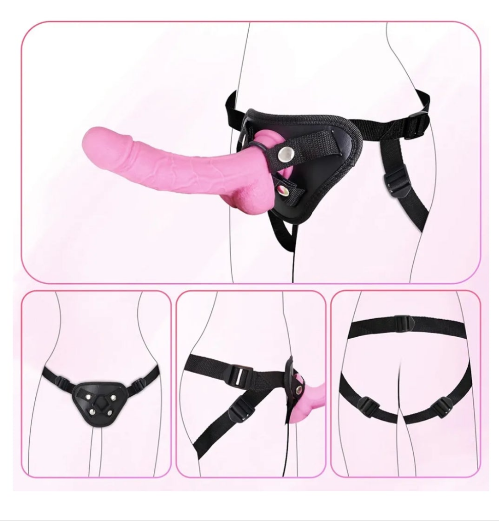Sex Toys Strap on Dildo Wearable Sex Toys for Lesbian and Couple, Anal G spot Stimulator Adult Sex Toy, Adjustable Size Sex Toy for Women