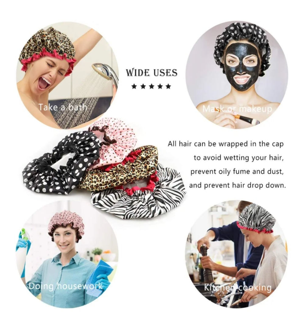 Shower cap bonnet 1 pk 1 piece polyester