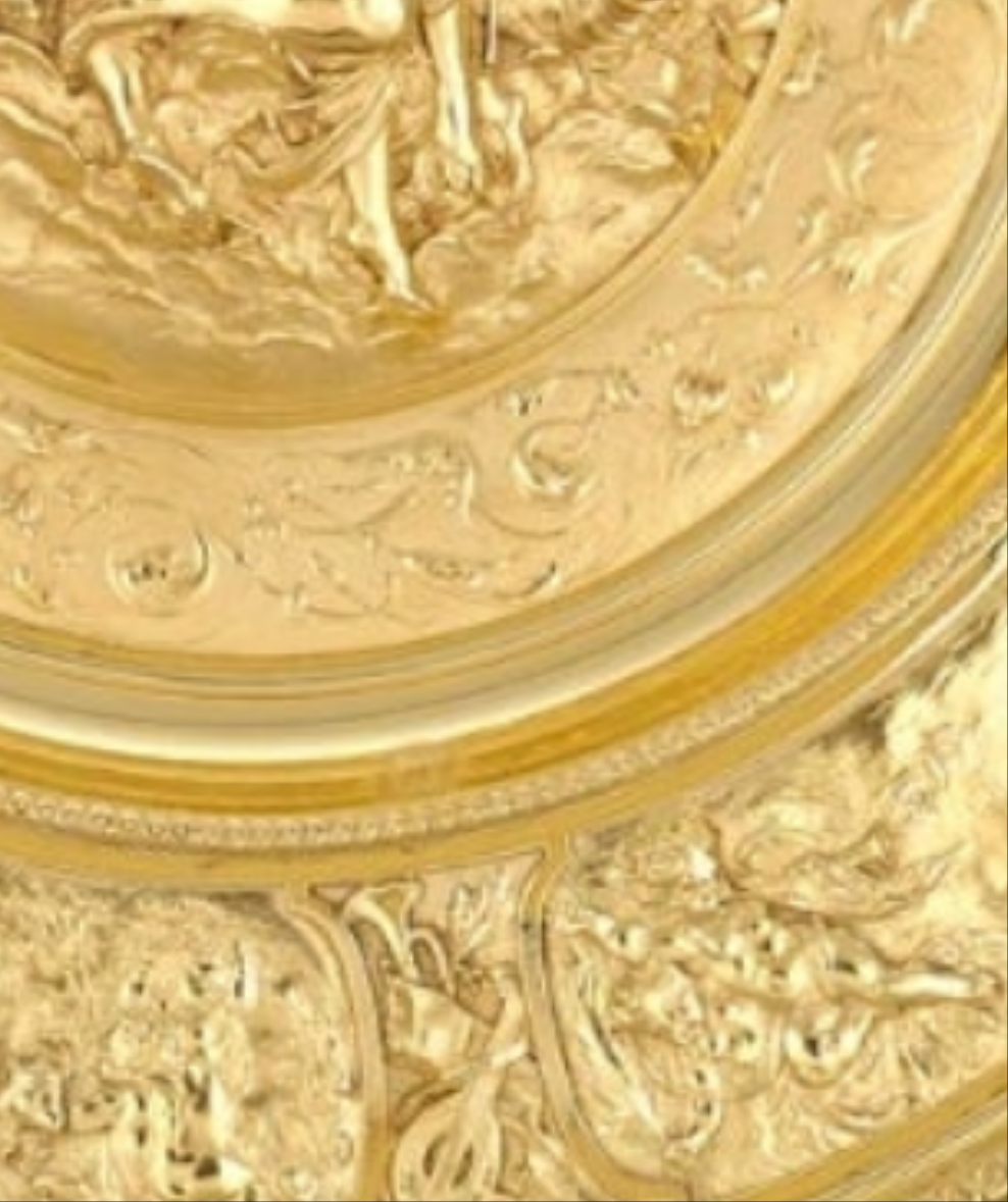 Rothschild "Poetry" Sterling Silver Gilt Salver by Elkington & Co.