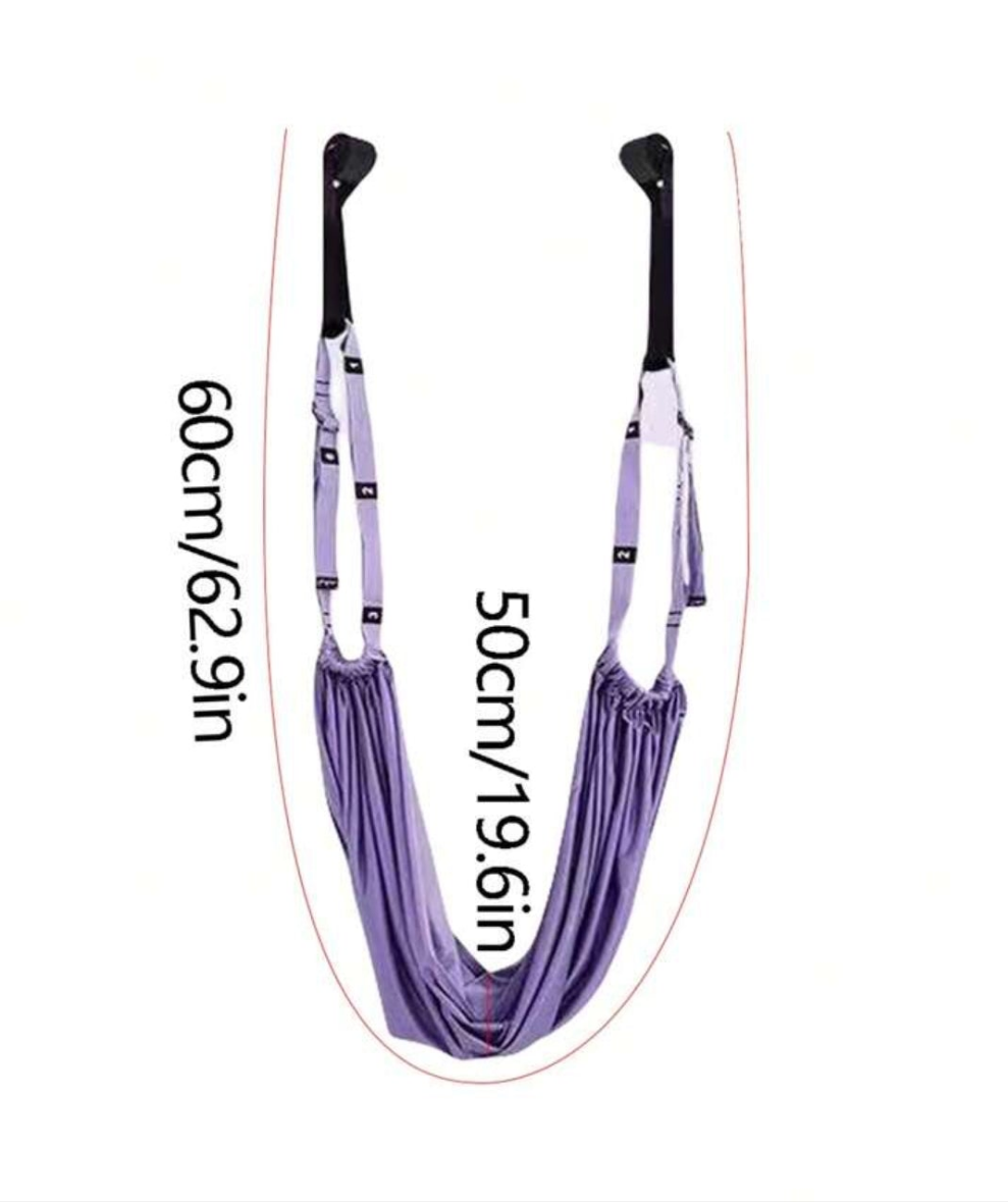Adjustable Aerial Yoga Strap, Hammock Ceiling Mounted Flexibility Stretching Rope For Stretching, Back Bending, Inversion 100%polyester