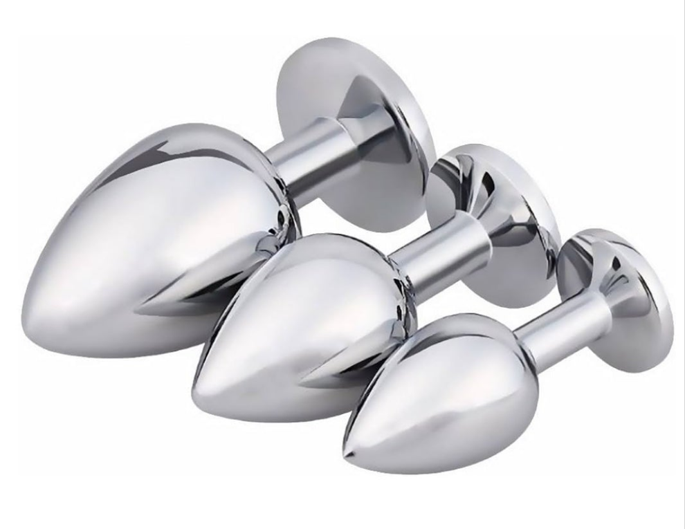 Butt Plug 3 Pcs Luxury Jewelry Design Fetish Anal Butt Plug