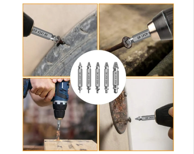 Gifts for Men,Damaged Screw Extractor Set-Christmas Stocking Stuffers for Adults Men Him,Mens Gifts,Husband,Stripped Screws Nuts & Bolts Drill Bit Tools for Easy Removal of Rusty Broken Hardware Gifts