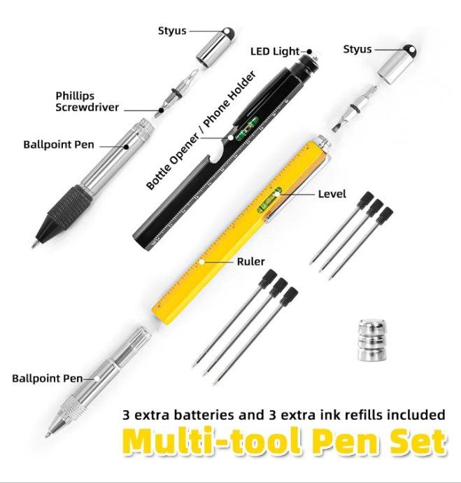 Fathers Day Dad Gifts,Gifts for Men from Daughter Son Wife, Multitool Pen 10 in 1 Multi Tool Gifts for Dad Men Grandpa Christmas Day Gifts from Son Husband's Gift