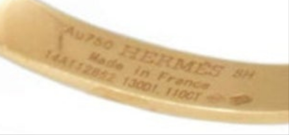 18k Gold Hermes 'Collier de Chein' Bracelet 130 diamonds 1.11 carats set in 18k rose gold.