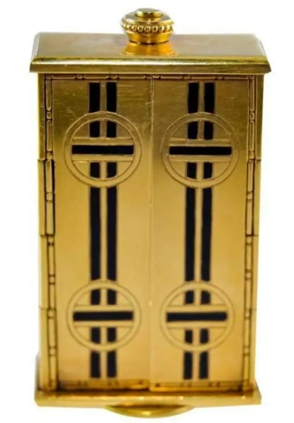 Tiffany & Co. 18kt Yellow Gold and Enamel Small Desk Clock 1920's