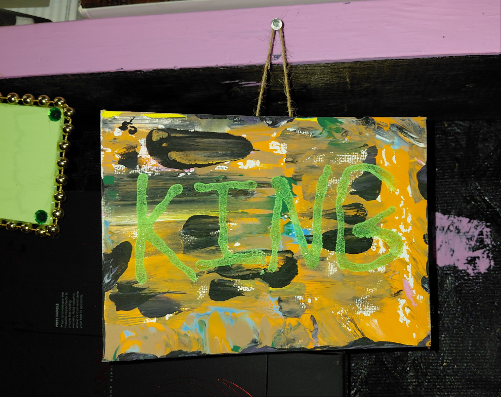 COCOMONEY ART Glow king 1 OF 1 CUSTOM PIECE BY COCOMONEY painting on canvas