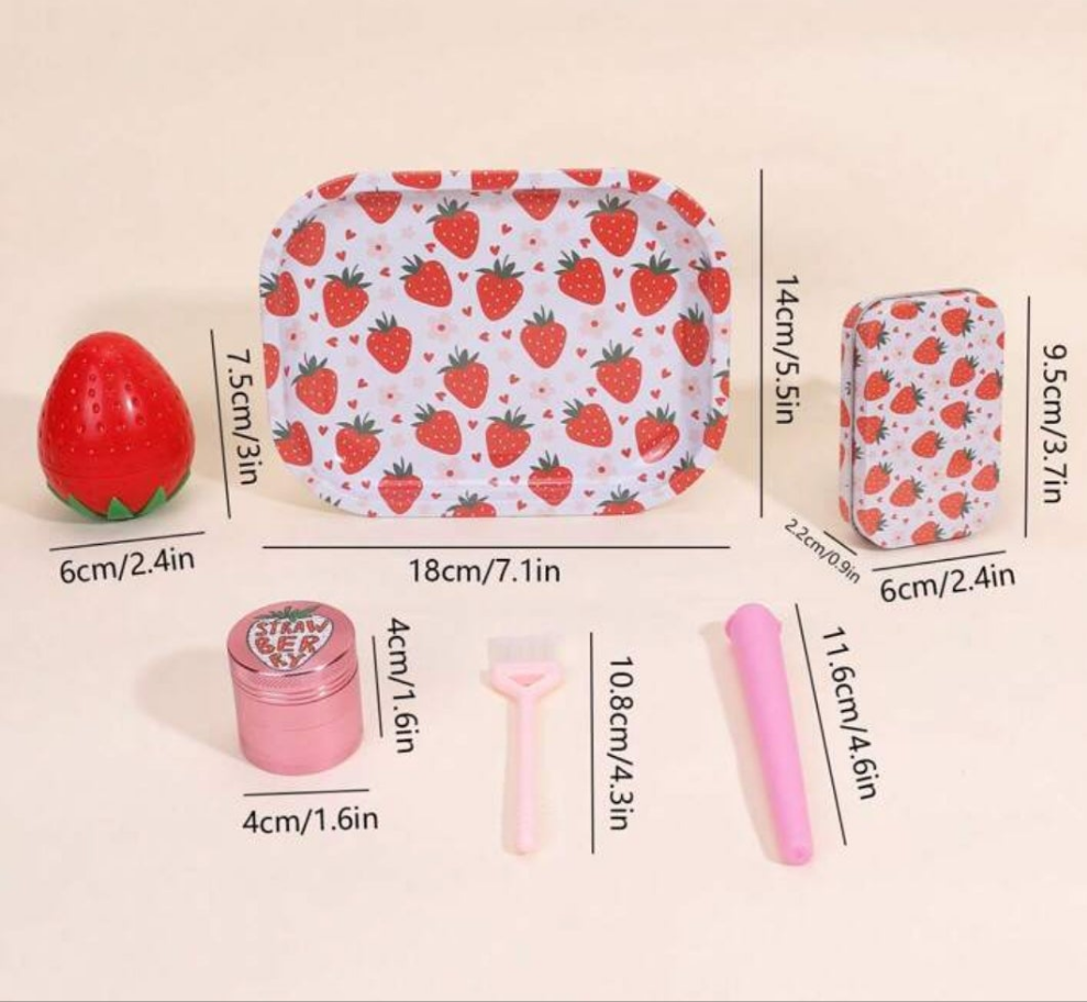 6-Piece Combination Smoking Set, Exquisite Smoking Gift, Including Cigarette Tray, Tinplate Box, Aluminum Alloy Grinder, Tube, Small Brush, Cigarette Paste Box, Can Be Given To Fri6-Piece Combination Smoking Set, Exquisite Smoking Gift, Including Cigarett