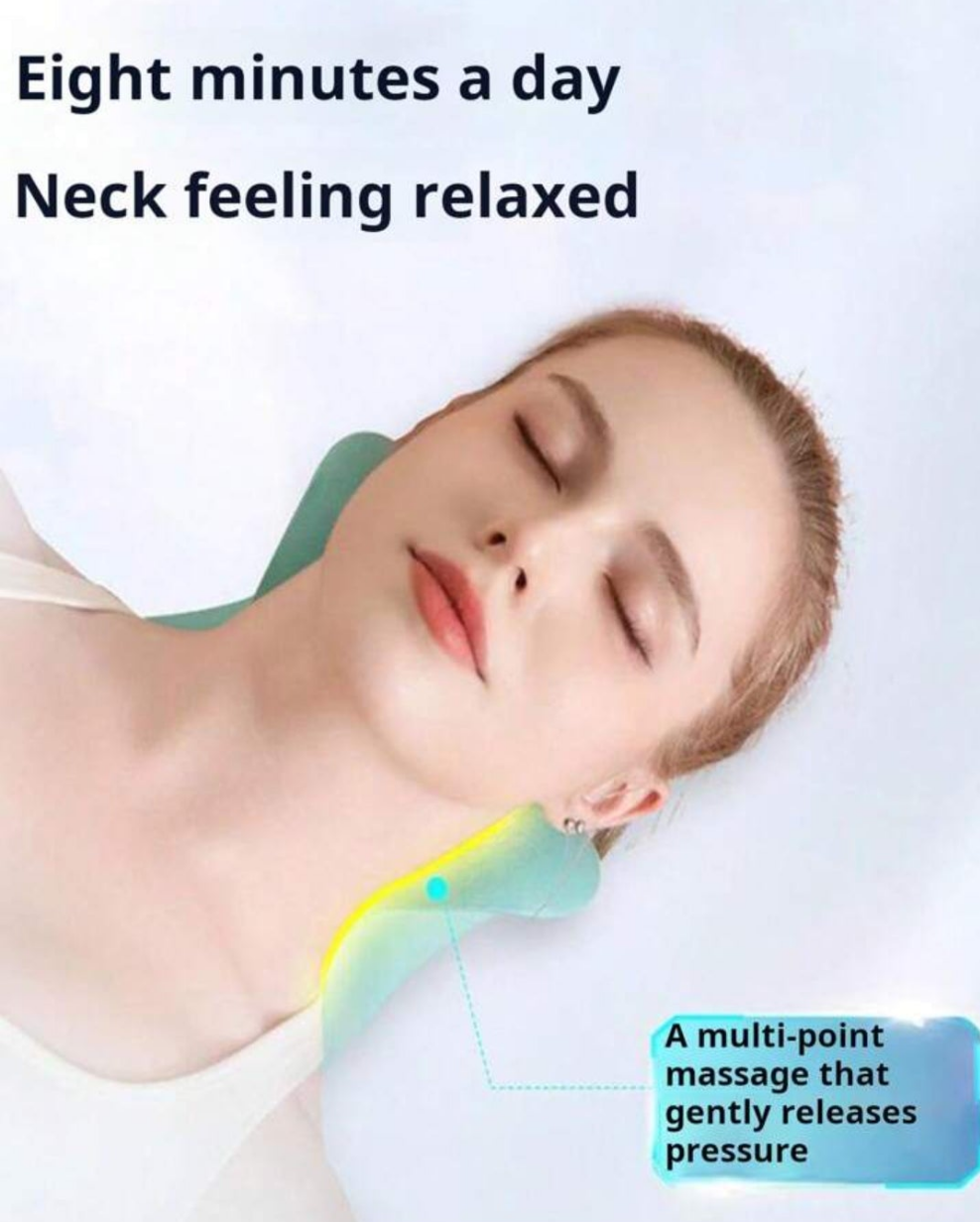 1pc Neck Pillow To Relieve Pressure & Loosen Cervical Spine, Polyurethane Heating Massage Pad Traction Pillow material eva