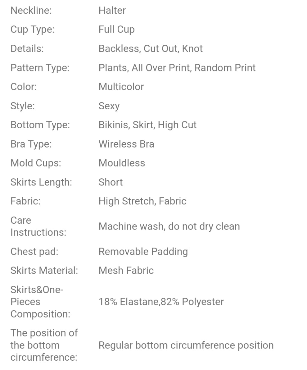 Sexy Beach COCOMONEY One-Piece Swimsuit & Cover Up Skirt Two-Piece Set, 3D Floral Design, Summer