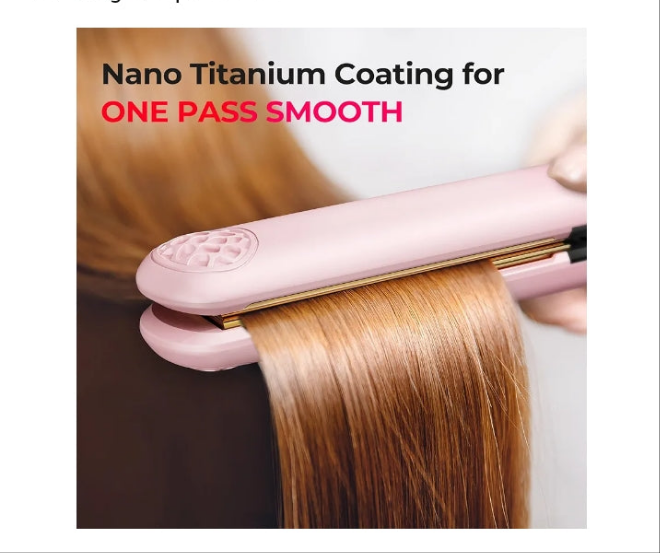 Flat Iron Hair Straightener and Curler 2 in 1 with 10s Fast Heating, 1 Inch Professional Titanium Straightening Curling Iron with 32 Adjustable Temp and Automatic Shut Off