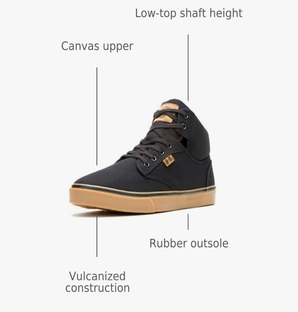 Harley-Davidson Men's Wrenford Canvas Motorcycle Casual Sneaker