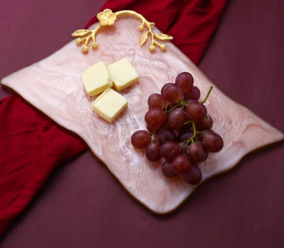 Resin Platter; Cheese Board Serving Board