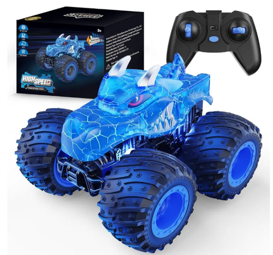Remote Control Car, 2.4GHz Monster Trucks Toys with Light Spray, Brithday Gift for Kids 3 4 5 6 7 8, All Terrain RC Cars, Toddler Toys for Boys Girls 3+ Year Old