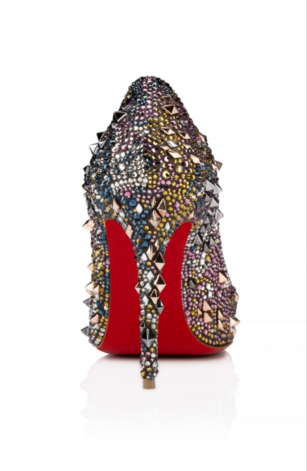 Christian Louboutin 100 mm pumps Metallic suede and Eternity strass - Anthracite - Women