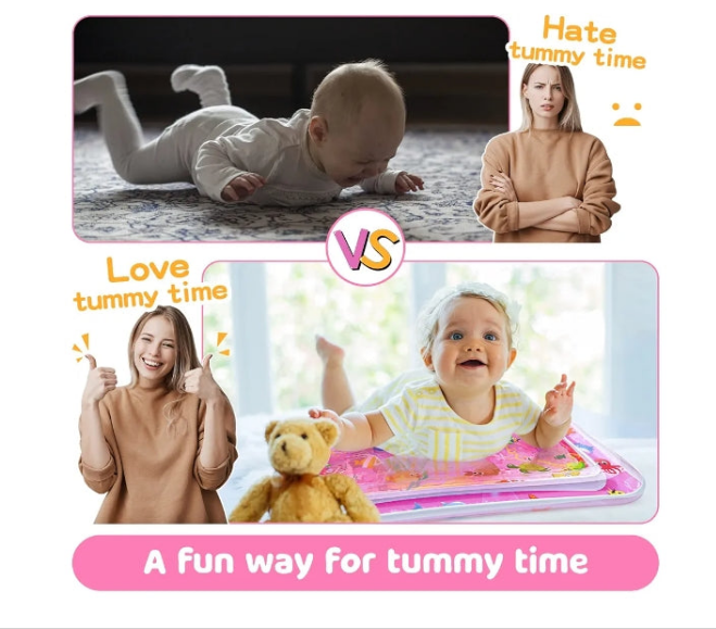 Tummy Time Water Mat for Baby Girl Baby Girl Toys for 3 to 12 Months Great Baby Girl Gifts Promote Baby Girl Sensory Development