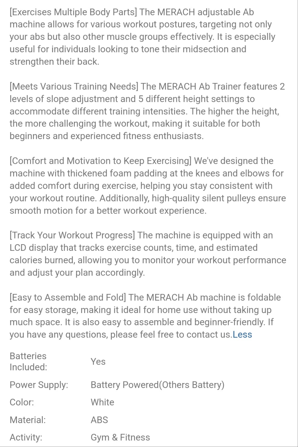 Ab Machine, Adjustable Ab Trainer For Core Workout At Home, Foldable, Knee Support, Abdominal Exercise Machine For Home, Core Training System