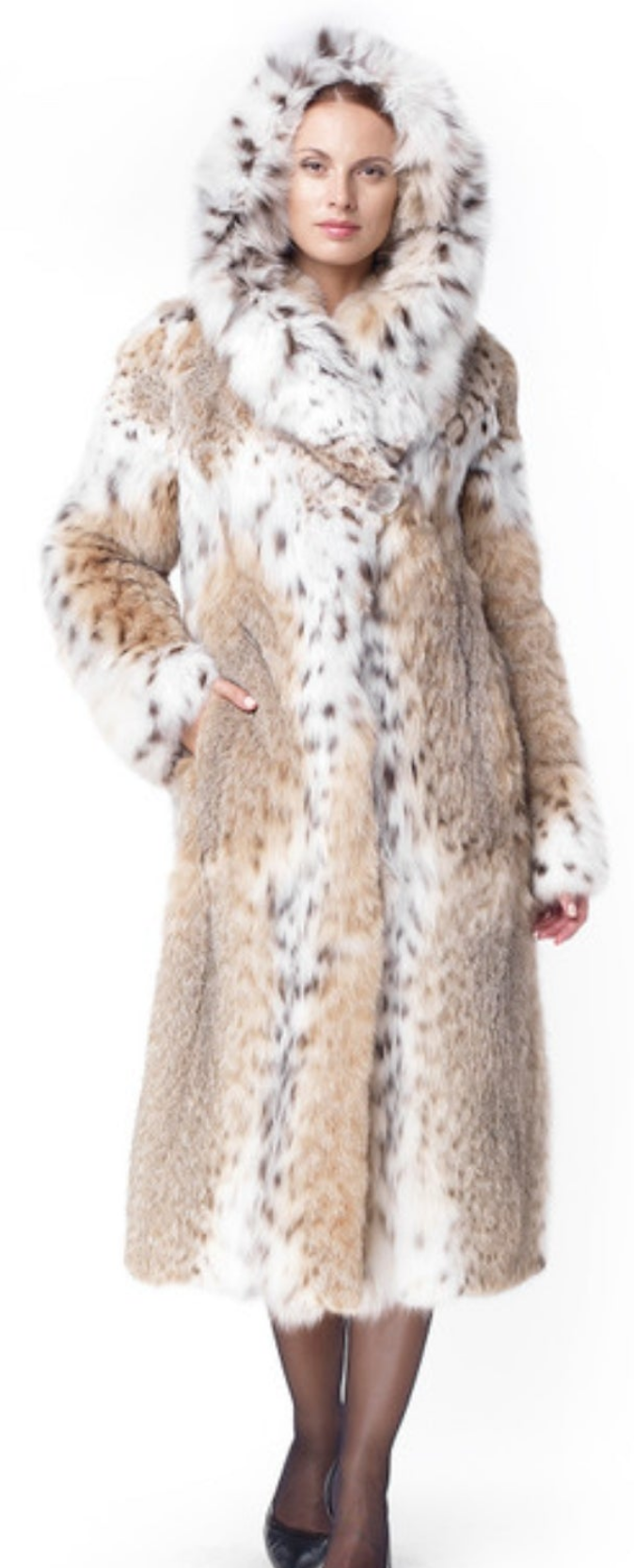 Lynx Fur Coat Kimiko Beige