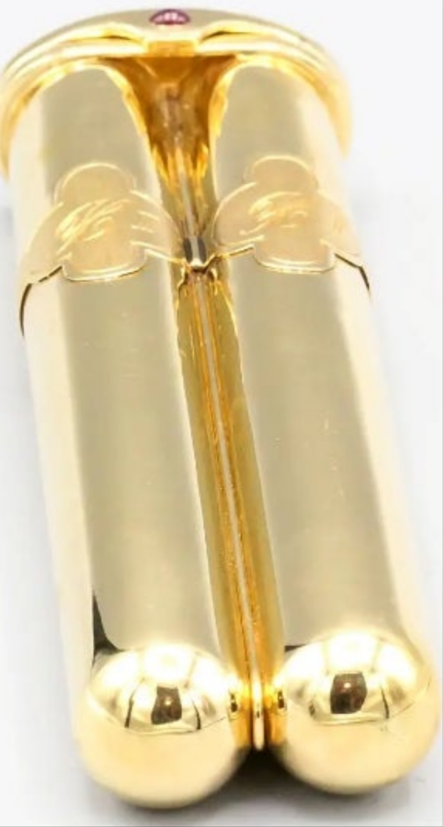 18k Gold Sonia A. Ruby and 18 Karat Yellow Gold Cigar Case Box. cabochon ruby.