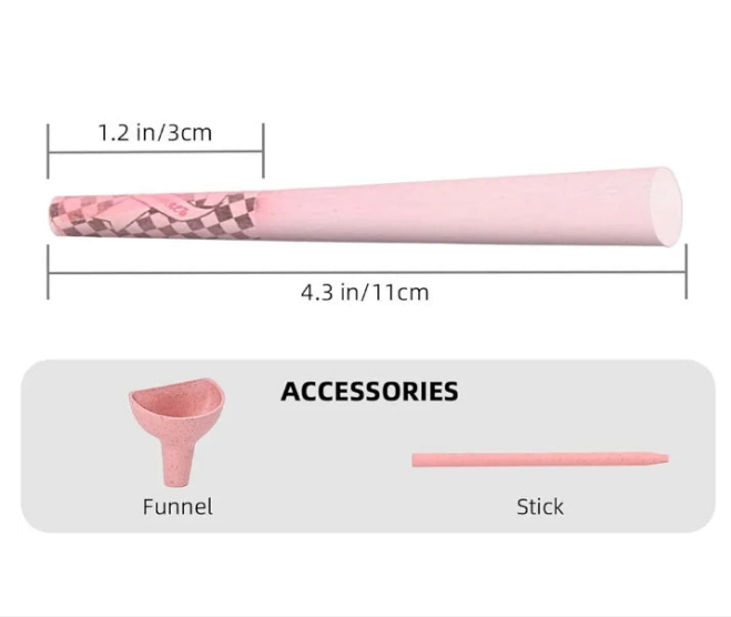 Pre Rolled Cones | 60 Pack Pink cones rolling papers | Classic King Size | Tips & Packing Tubes Included (60pcs)