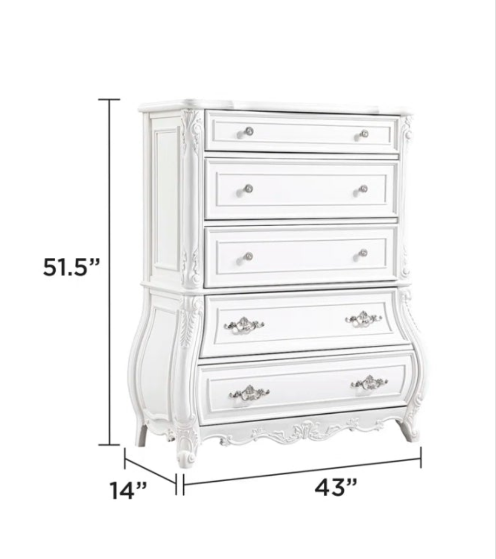 Luxury 5PC Bedroom Set White