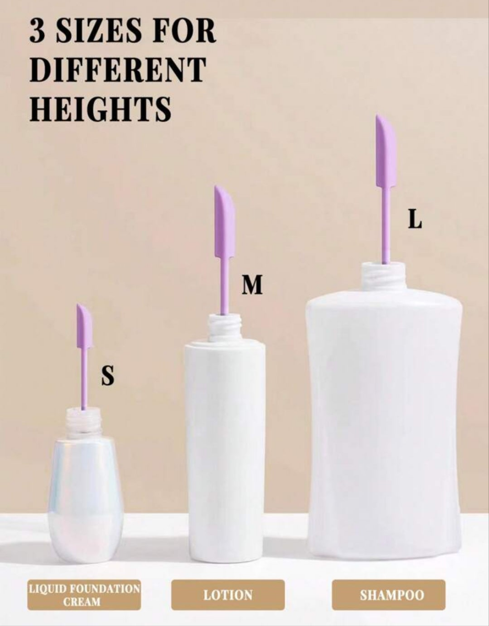 3pcs Silicone Empty Bottle Scraper, Foundation Spatula, Shower Gel Scraper