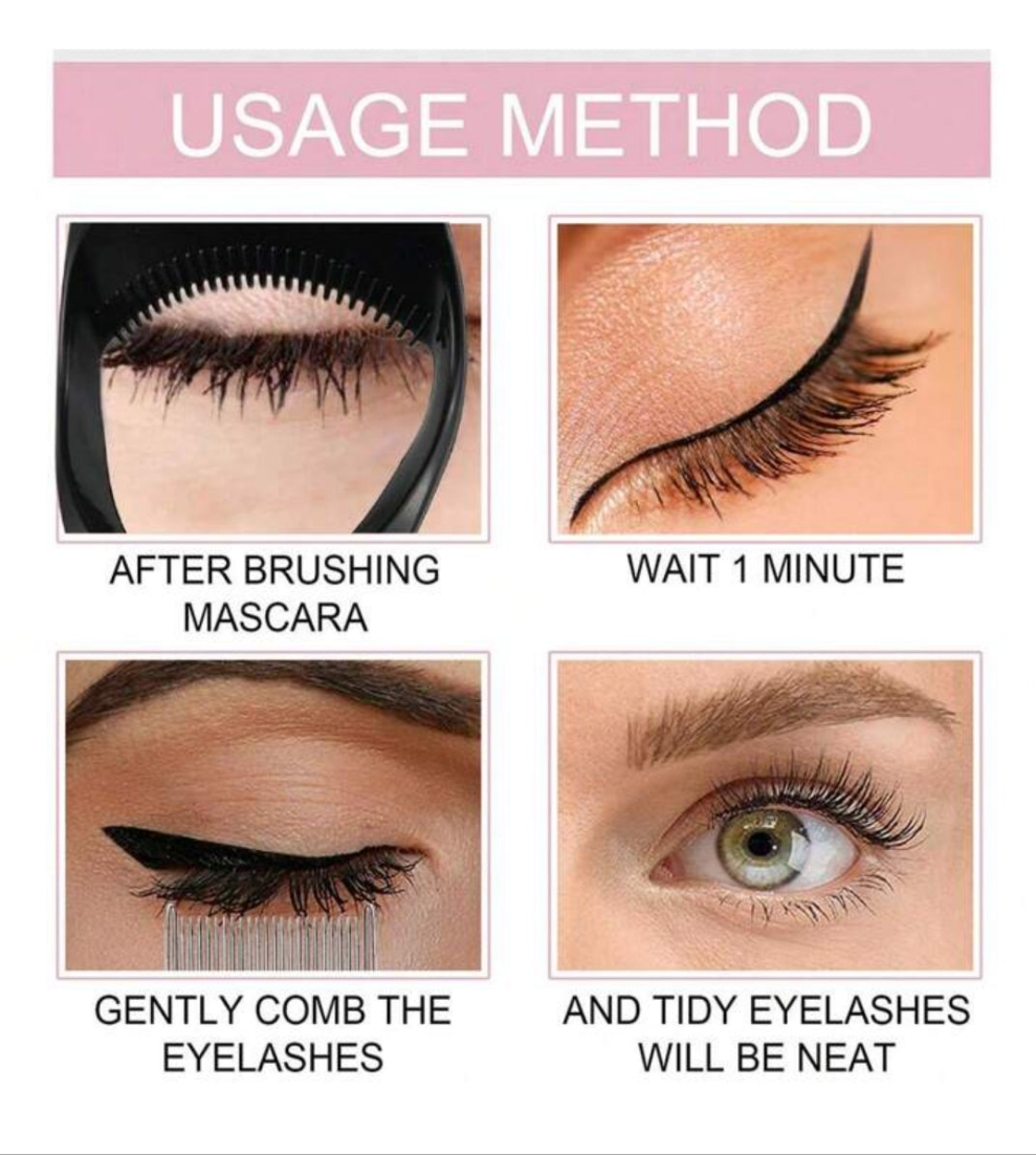 2pcs Eyelash Care Set - Eyelash Curler Guard & Stainless Steel Lash Comb, Create Natural Lash Look, Prevent Clumping Mascara