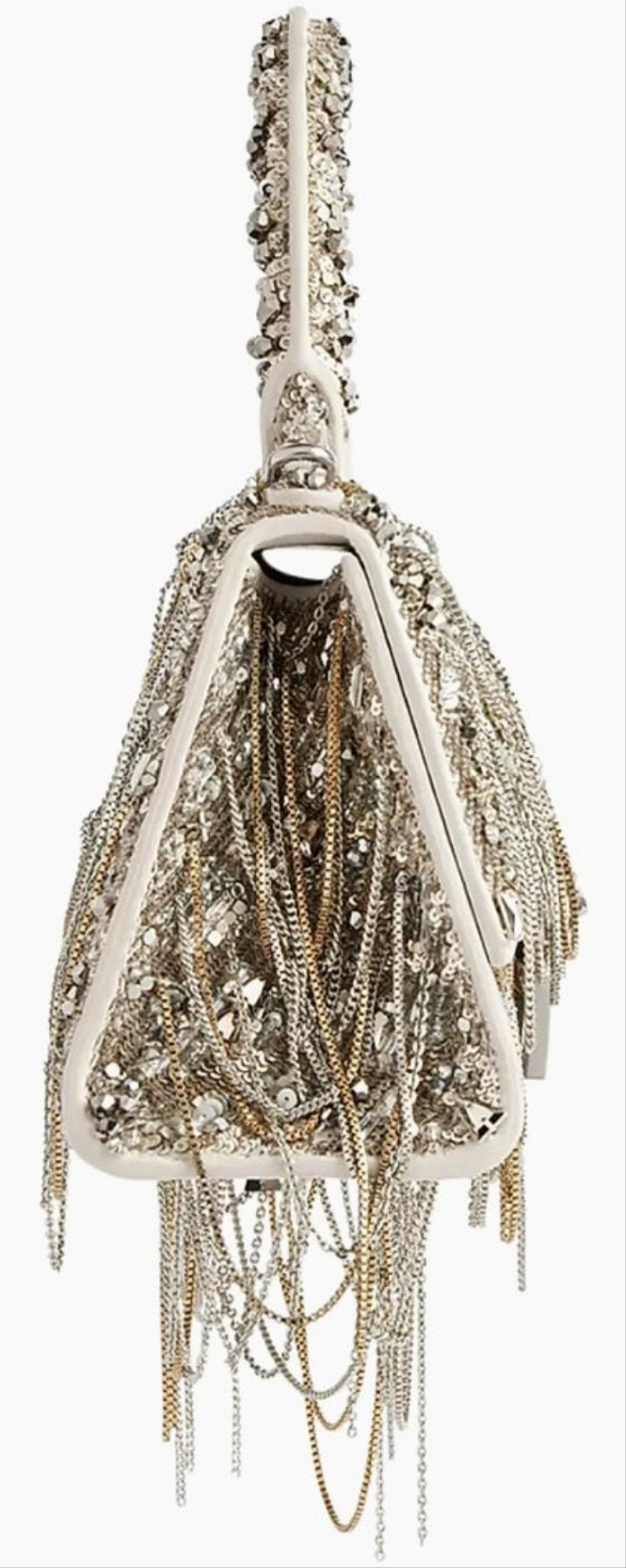 Balenciaga
Hourglass XS Top Handle Bag with Chain Embroidery