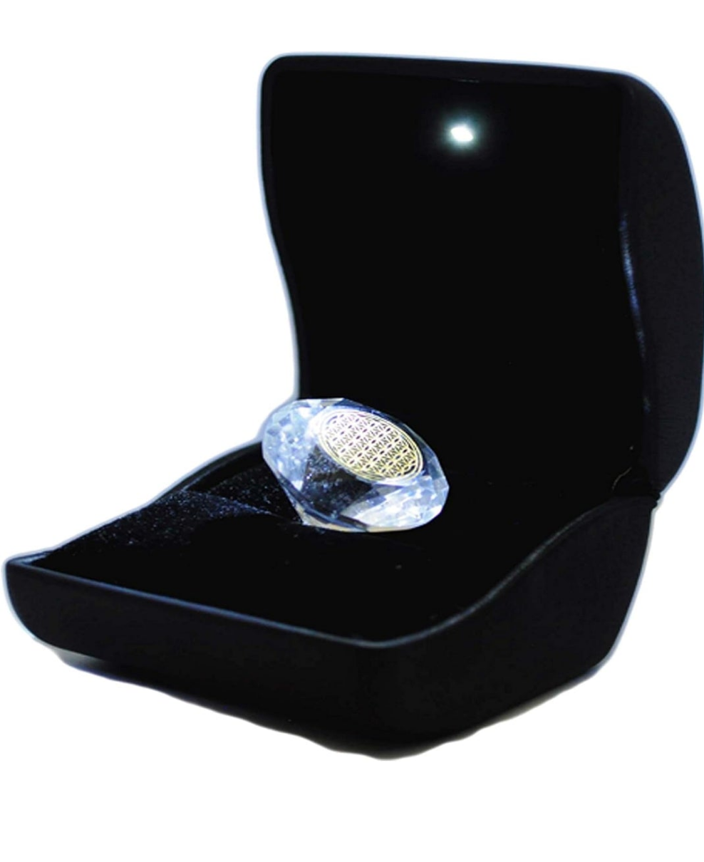 Crystal Quartz Tachyon Meditation Crystals - Flower of Life Healing Manifesting Crystals Metaphysical Supplies, Quartz Crystals - Crystal Energy Crystals for Health - Real Crystals and Healing Stones