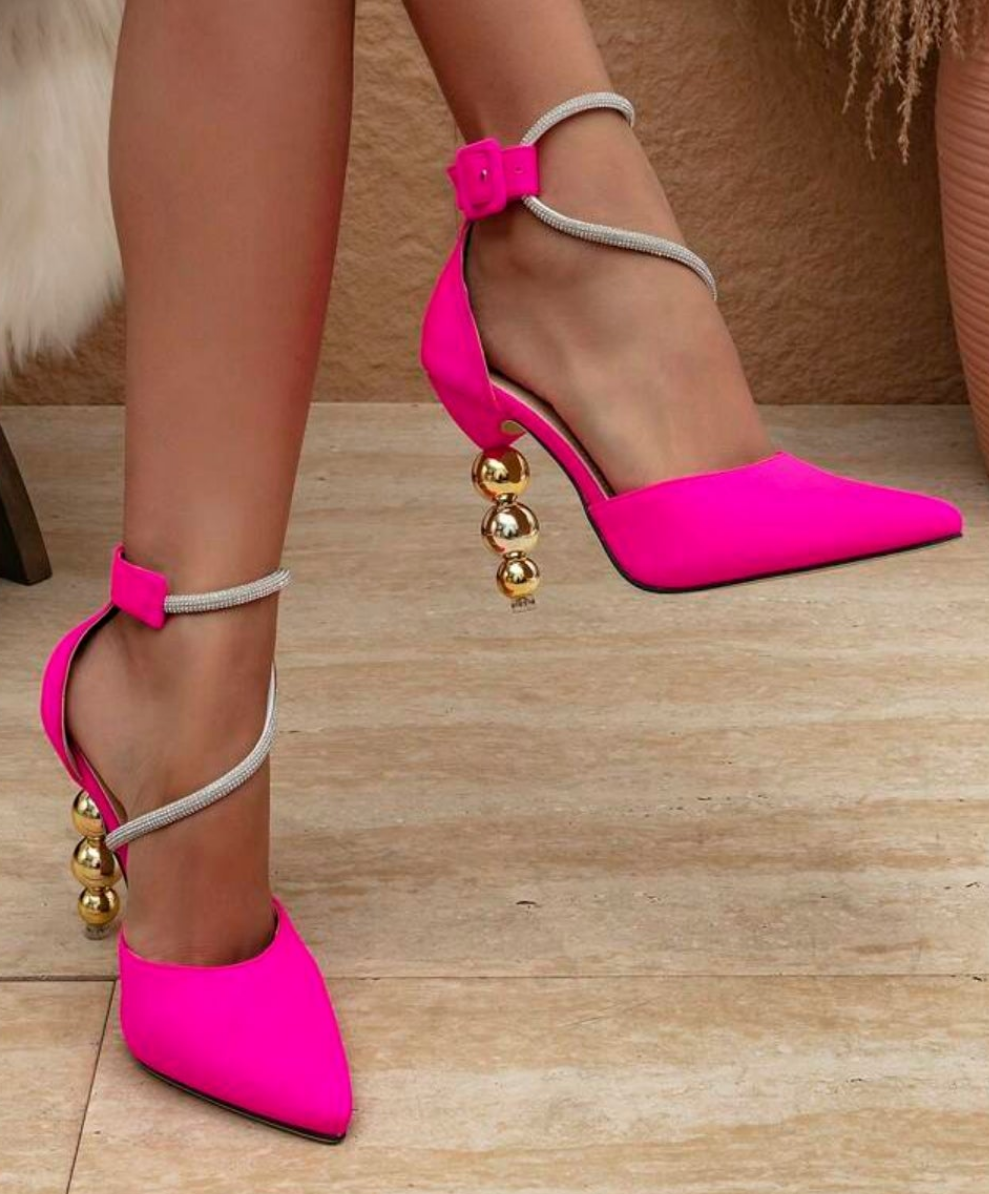 High Heels Shoes Pointed Toe Rhinestone Special Heel