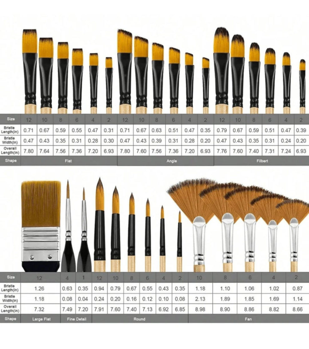 42pc painting set wood