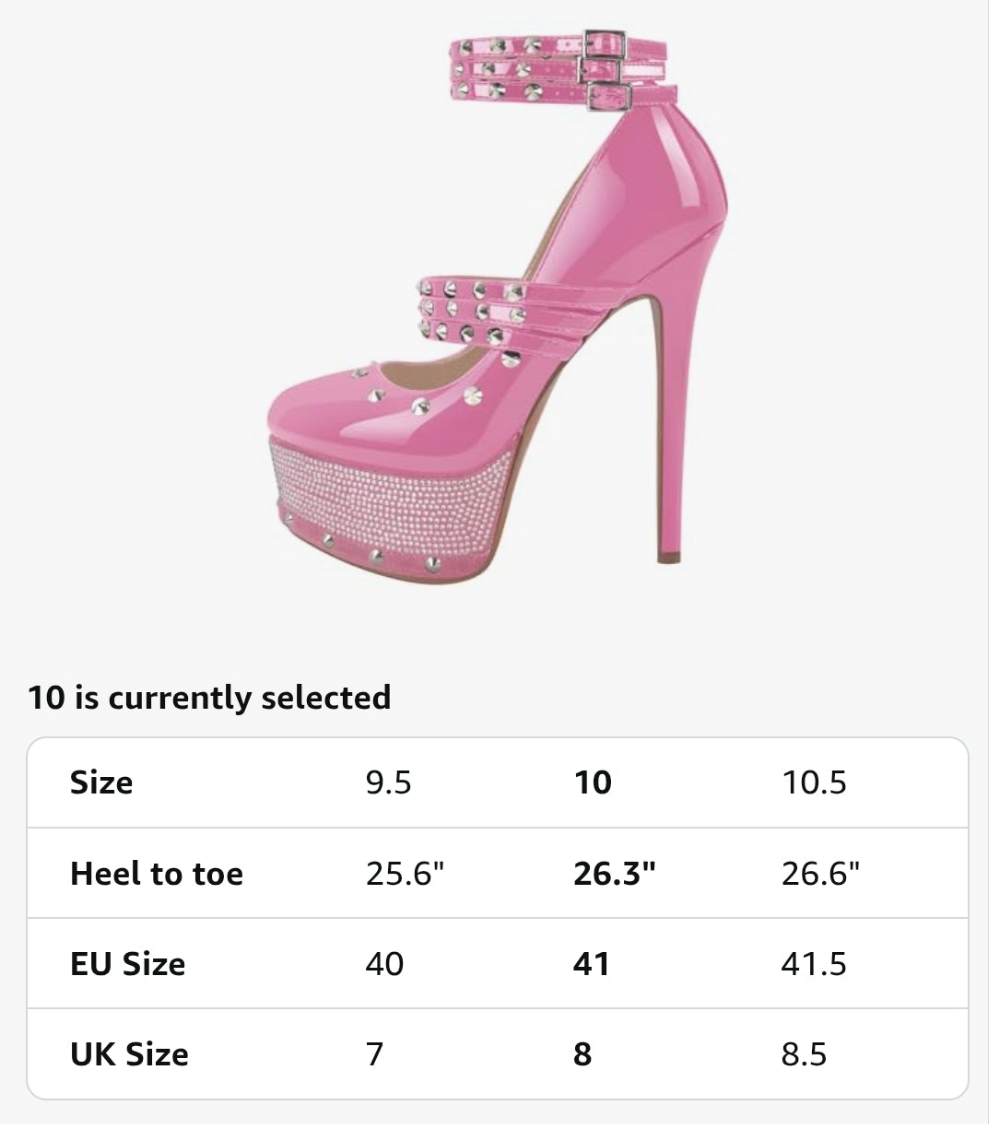 Close Toe Stiletto Platform Mary Jane Pumps for Women Triple Buckle up Rivet Studded Strappy Party Shoes