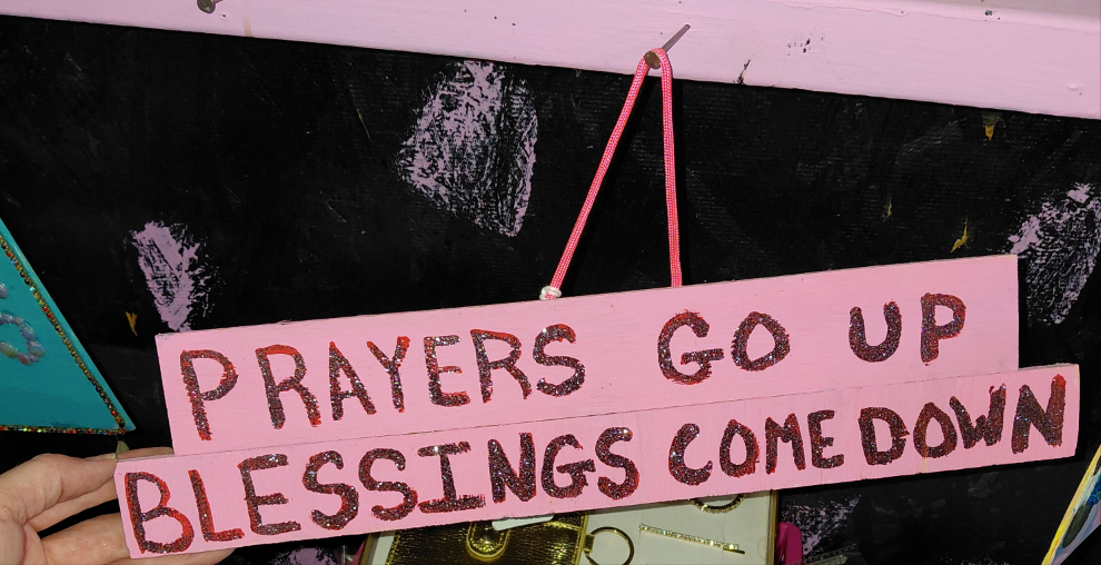 COCOMONEY ART Prayers 1 OF 1 CUSTOM PIECE BY COCOMONEY painting on wood
