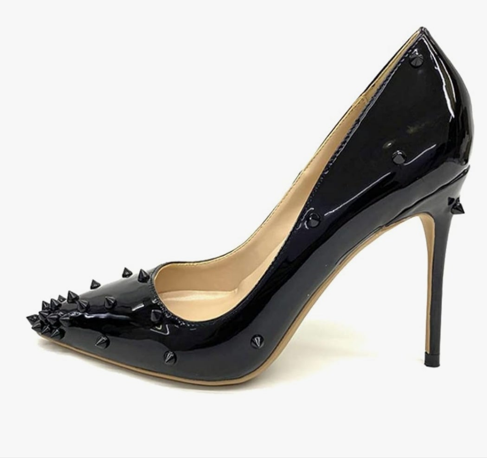 Sexy Heels Pumps Studded Rivett Party Prom Event Birthday Wedding Shoes