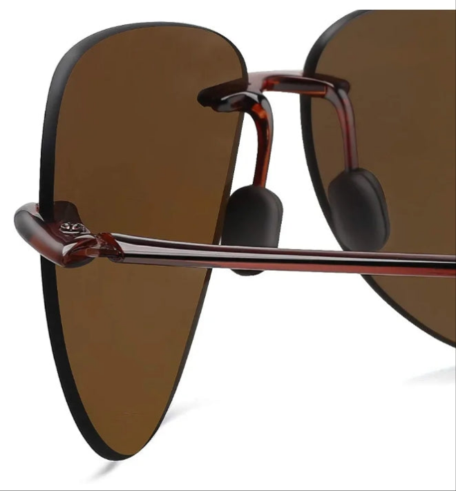 Sunglasses for Men Women Tr90 Rimless Frame for Running Fishing Golf Surf Driving