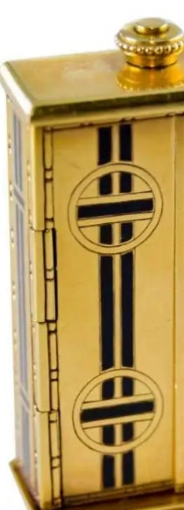 Tiffany & Co. 18kt Yellow Gold and Enamel Small Desk Clock 1920's