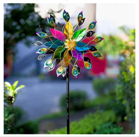 Outdoor 360 Degree Wind Spinner, Metal Wind Spinners for Yard and Garden Large Wind Sculpture Garden Decor (66 * 16 Inches)