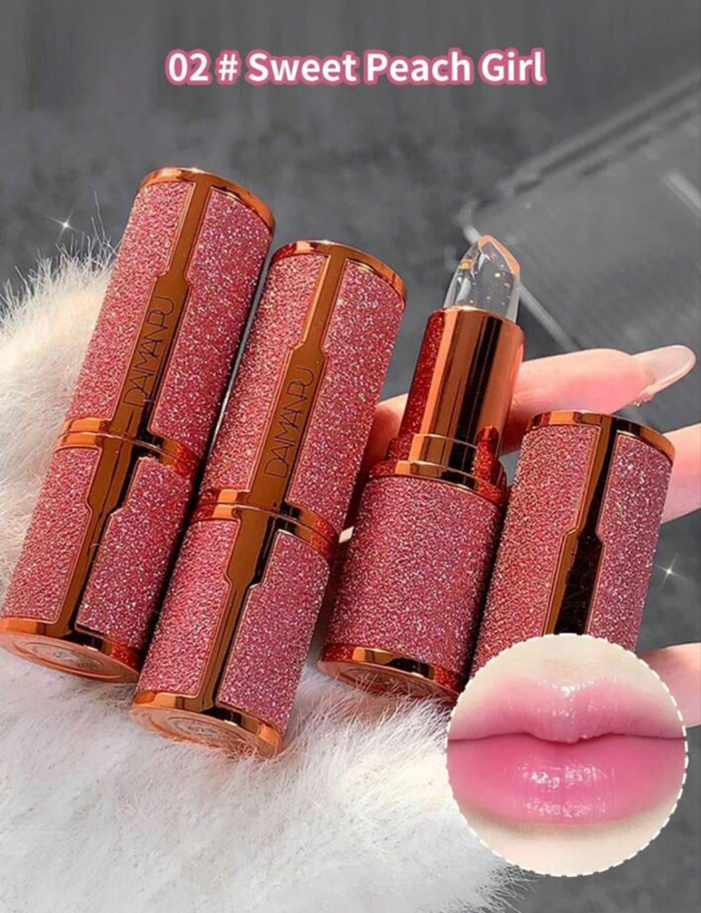1pc Moisturizing Long-Lasting Non-Sticking Cup Color Changing Lip Balm For Lip Care And Cracked Prevention