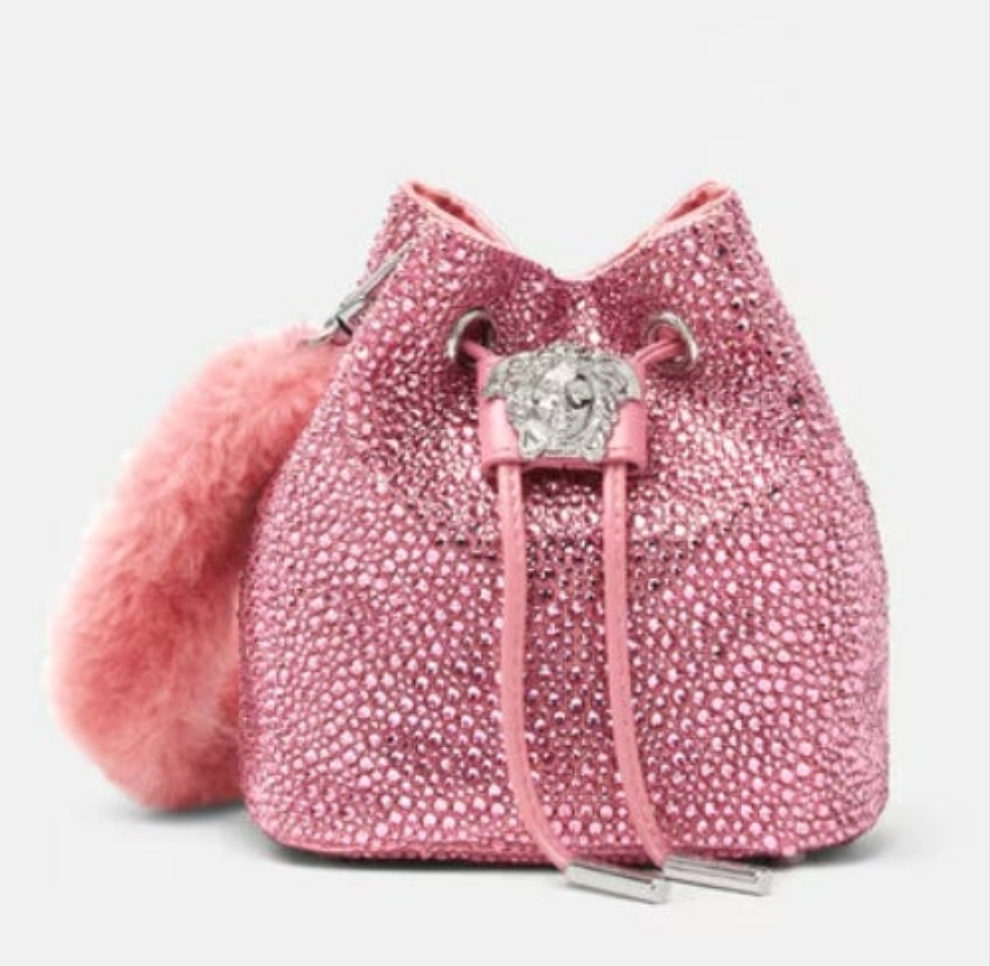 Versace Crystal La Medusa Mini Bucket Bag