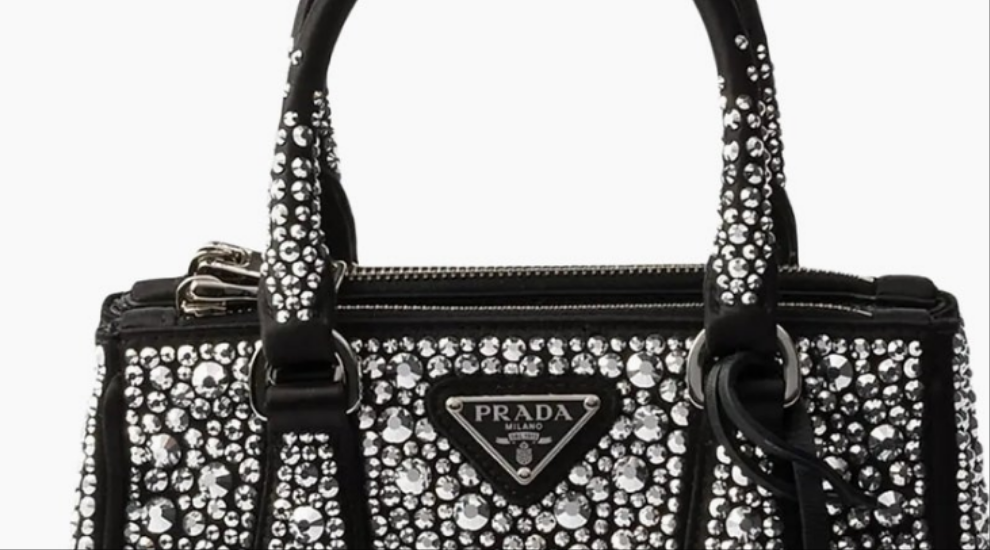 Prada Galleria Satin Micro-Bag with Decorations