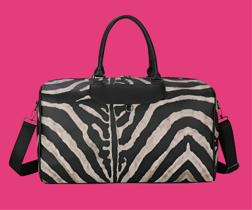 COCOMONEY Zebra Print Duffel Bag sexy like the one I have and used in my shows