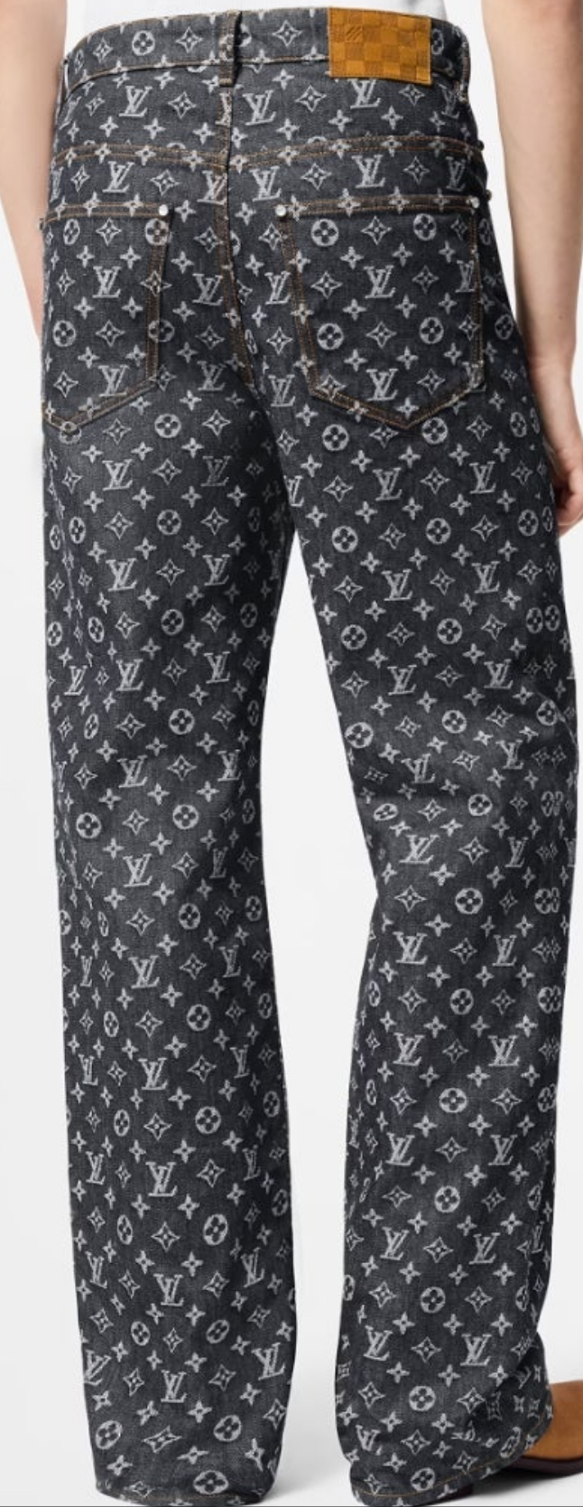 Louis Vuitton Monogram Jacquard Denim and Jacket Monogram Jacquard Denim Skate Pants 2 piece outfit