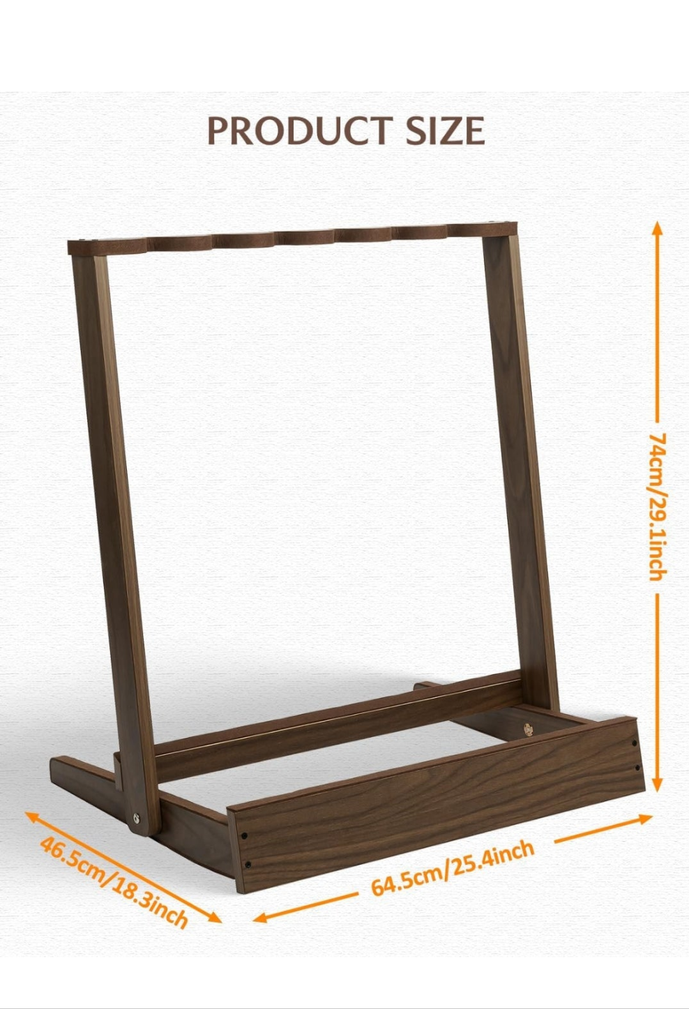 Multiple Guitar Stand, Wooden Folding Guitar Rack for Multiple 3 Acoustic Guitars or 6 Electric Guitar Bass, Padded Floor Guitar Stand for Outing Gigs, Home, Studio, SMT-20-5G