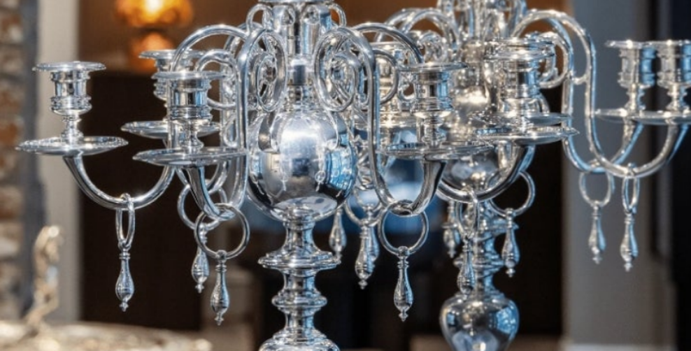 2pcs- Pair of Silver Candelabra by Thomas Bradbury elegant and fun a stunning masterpiece of candle holders from the 1930s