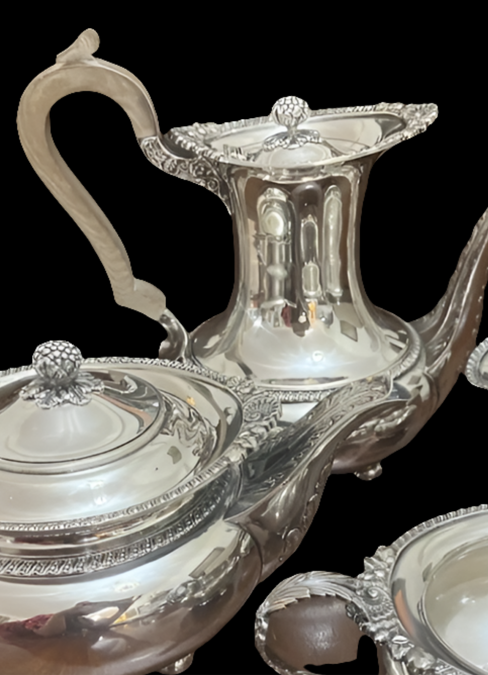 Important English Sterlilng Silver tea and coffee set by Mappin & Webb