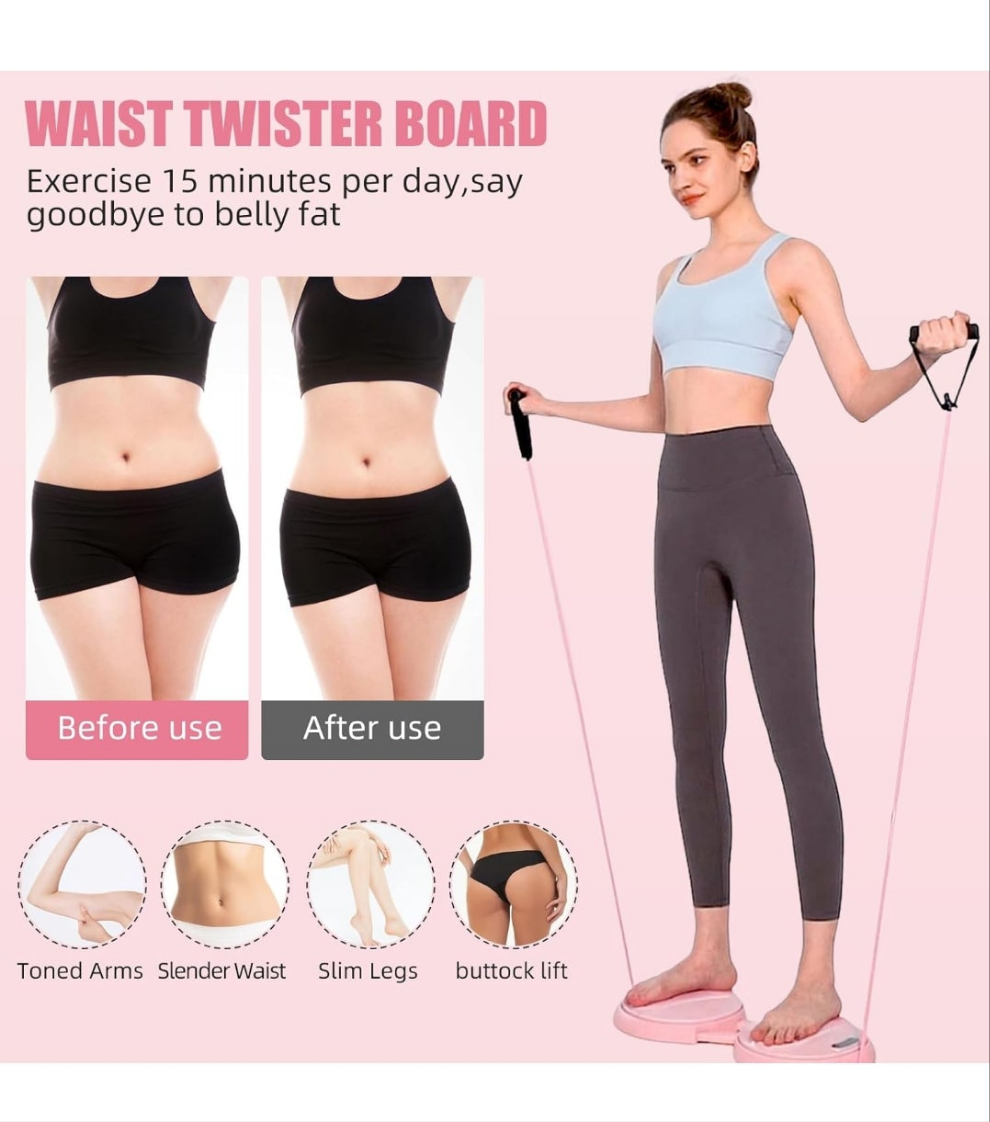 Waist Twisting Machine with Counter, Adjustable Waist Twister Board for Women Belly Fat, Twist Board for Exercise, Ab Twister Board Twist Exercise Machine